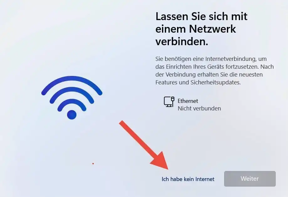 Ich habe kein Internet