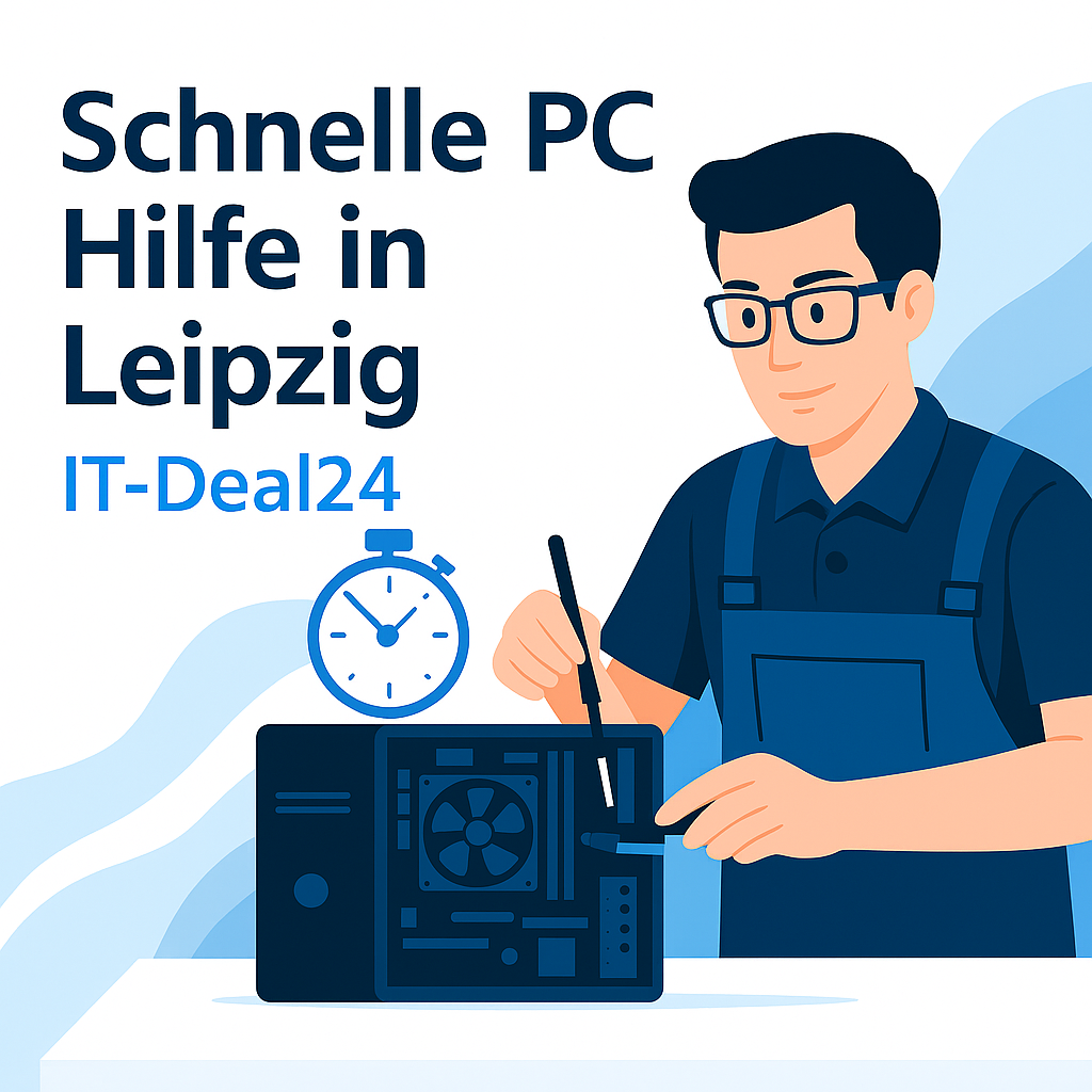 Techniker repariert PC – Schnelle PC Hilfe in Leipzig von IT-Deal24