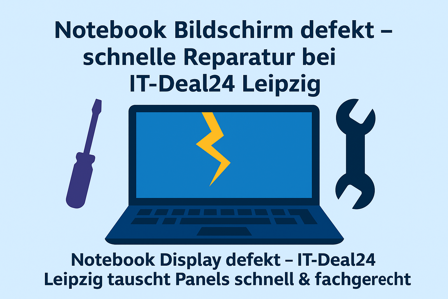 Notebook-Bildschirm defekt – schnelle Reparatur bei IT-Deal24 Leipzig