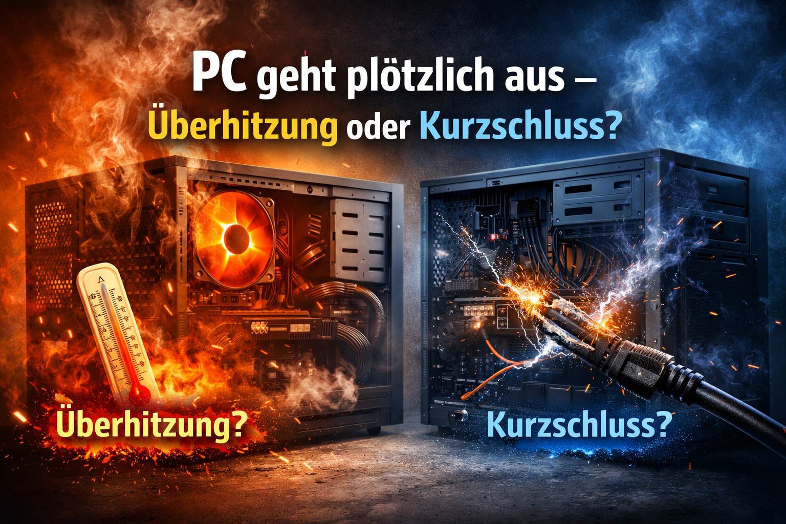PC geht plötzlich aus – Überhitzung oder Kurzschluss im Computer als mögliche Ursache